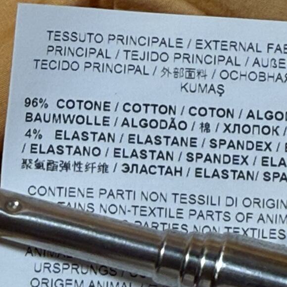 Genny Made In Italy Blouse Top Sz 4 Pleated Flared Sleeves Metallic Trim Poplin - Picture 8 of 8